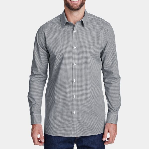 Microcheck Gingham Long-Sleeve Cotton Shirt Thumbnail