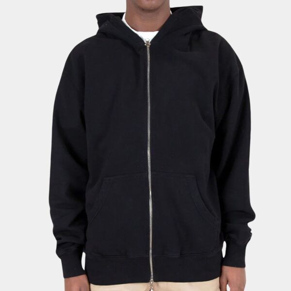 Garment-Dyed Double-Zip Hooded Sweatshirt Thumbnail