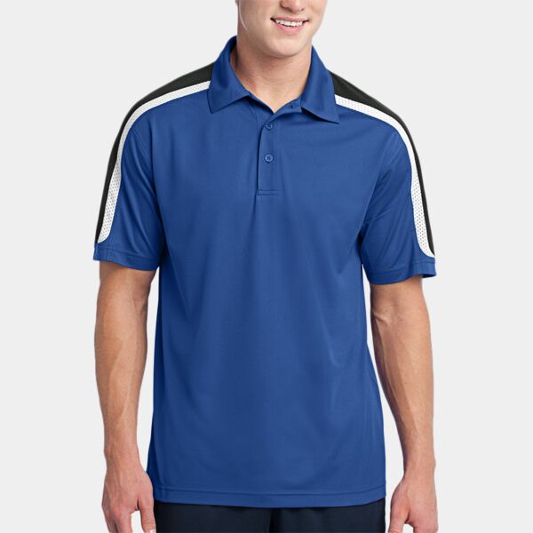 Tricolor Shoulder Micropique Sport Wick ® Polo Thumbnail