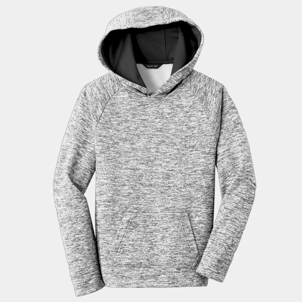 Youth PosiCharge ® Electric Heather Fleece Hooded Pullover Thumbnail