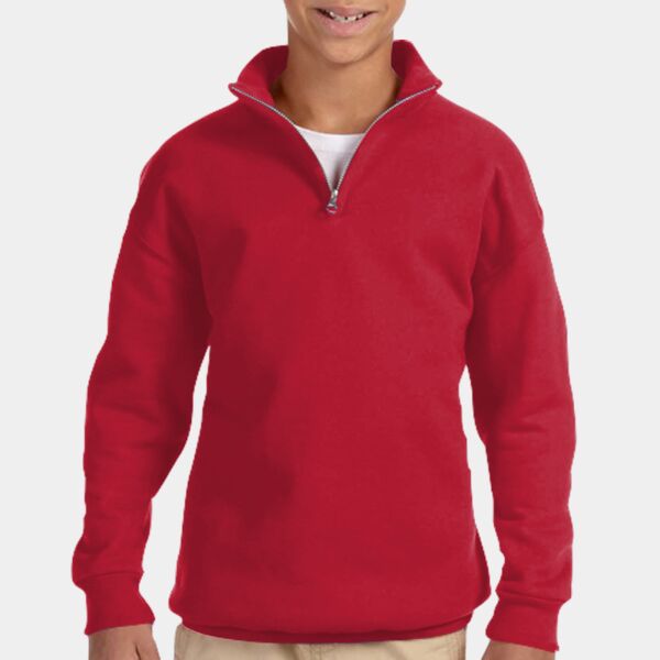 Youth NuBlend ® 1/4 Zip Cadet Collar Sweatshirt Thumbnail